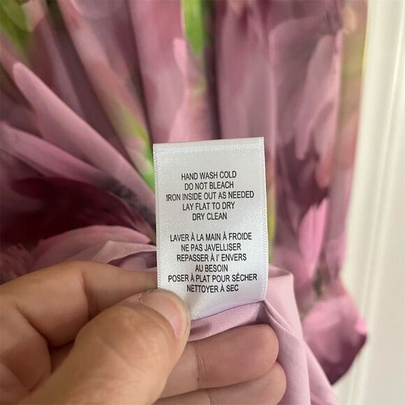 Badgley Mischka Women's Floral Georgette Mini Dress Size 2 Multicolor - Picture 6 of 7